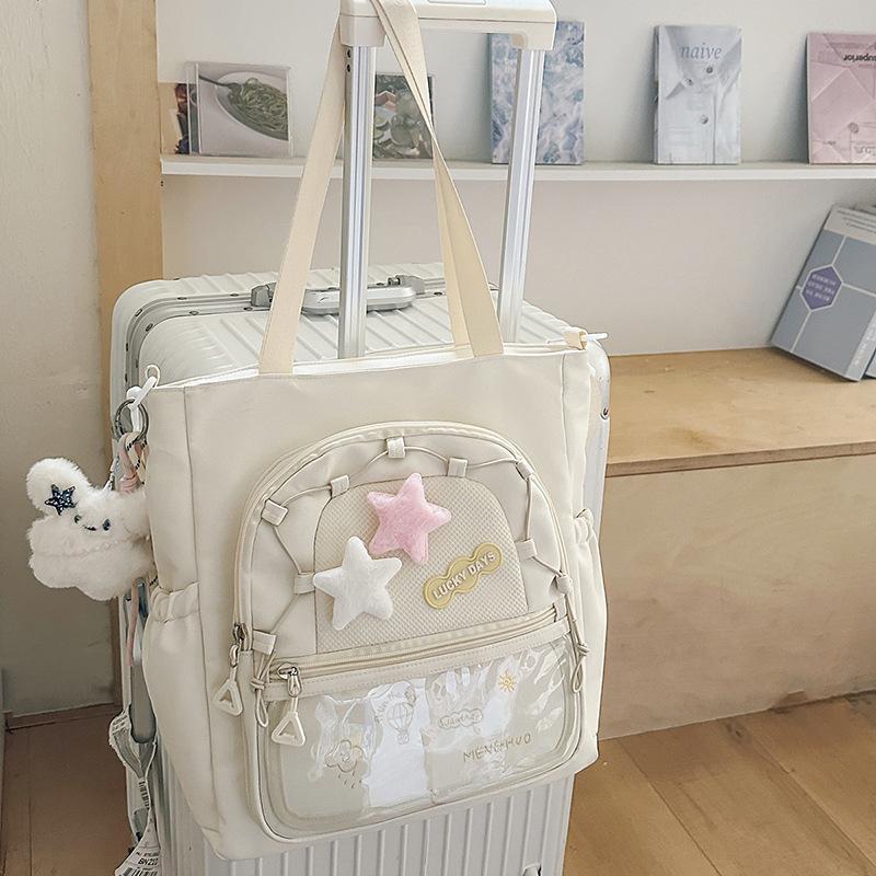 Large capacity Girl Messenger Bag Korean Joker Junior High School Students' Class Tutoring Handbag Leisure Joker Shoulder Bag.