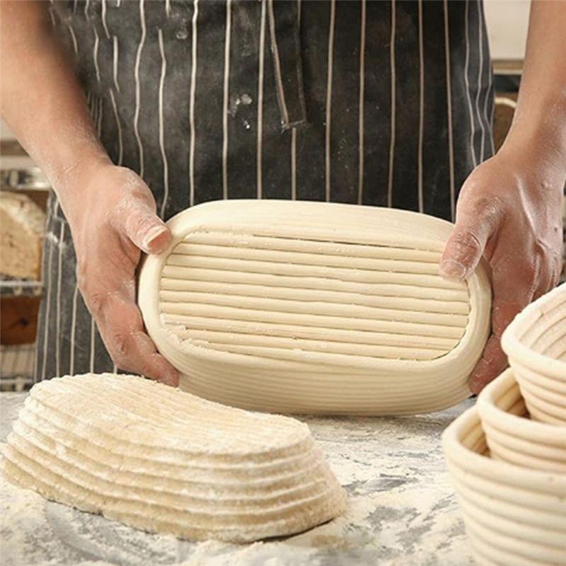 J1UL1N Woven Bread Fermentation Basket Drying Storage European Style Fermentation Basket Durable Easy To Use