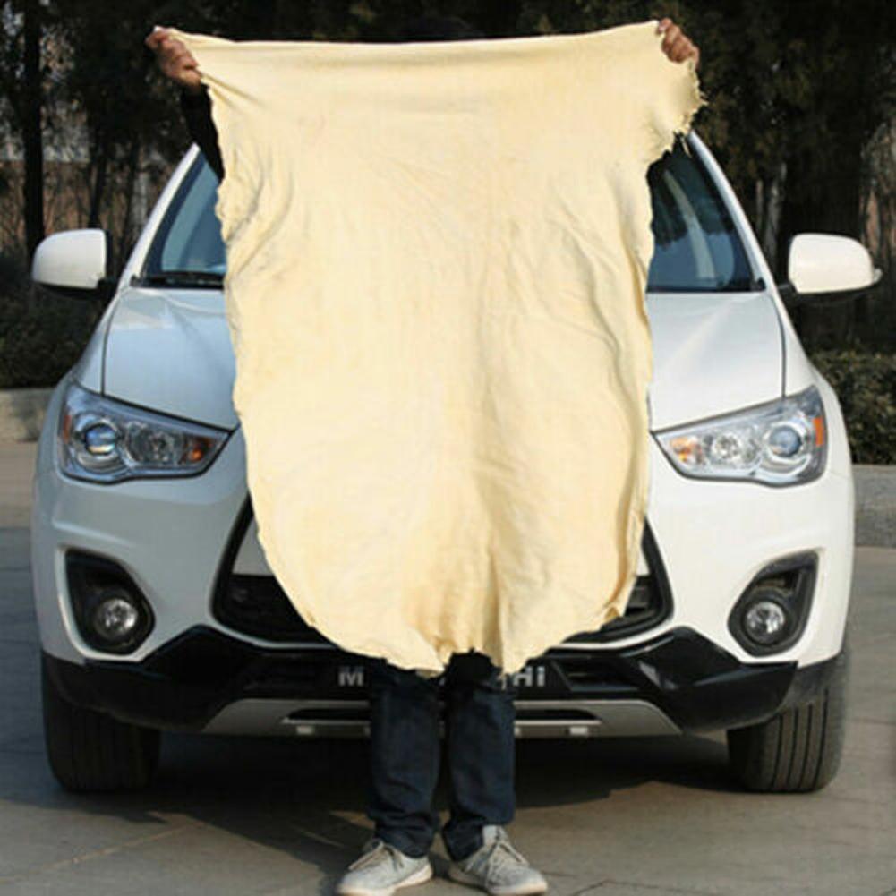 Car Cleaning Towel Chamois Leather Car Wash Cloths Natural Auto Detailing Towels Elastic for Car Washing Maintenance