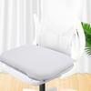 Dining Chair Cushion Light Grey Memory Foam Non Slip Bottom Gripper Chair Pad with Lace