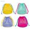 Portable Nylon Mesh Drawstring Makeup Bag Travel Toiletry Bag