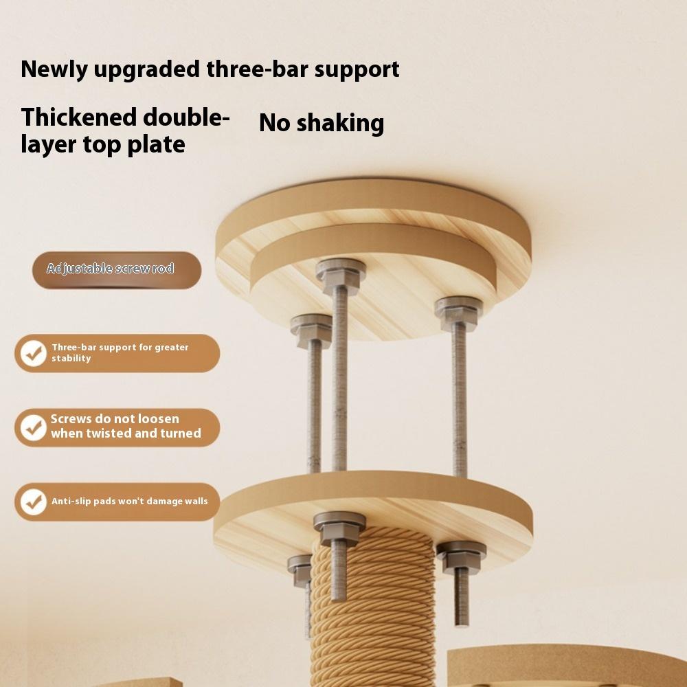 Tongtian Säule Katzenkletterbaum Katzenspielzeug Katzenkratzbrett Massivholz nimmt keine Fläche ein, kühn und stabil, unbezwingbare Katzenkratzsäule