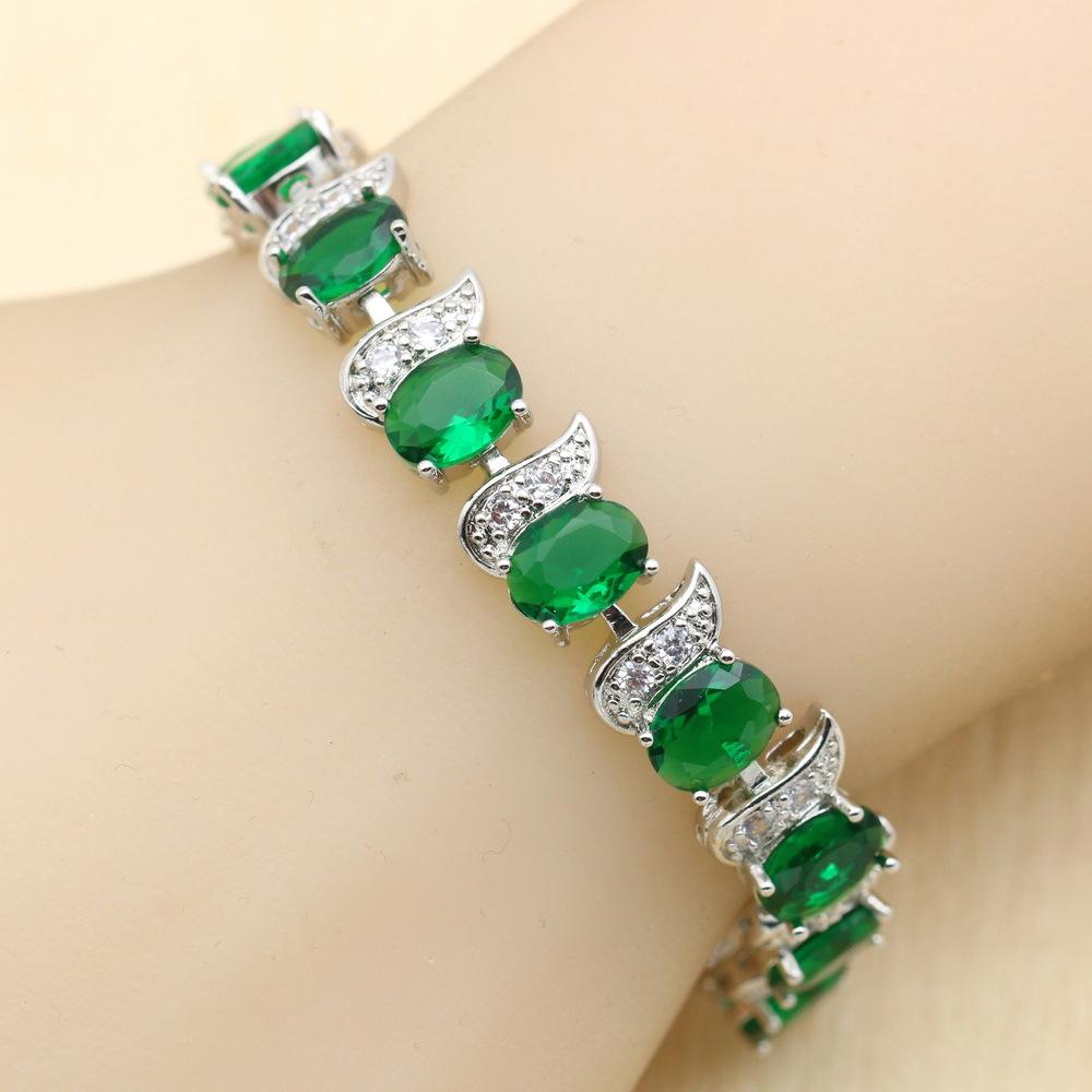 Hot Anti Allergic Zircon Necklace Earrings Ring Bracelet Chain