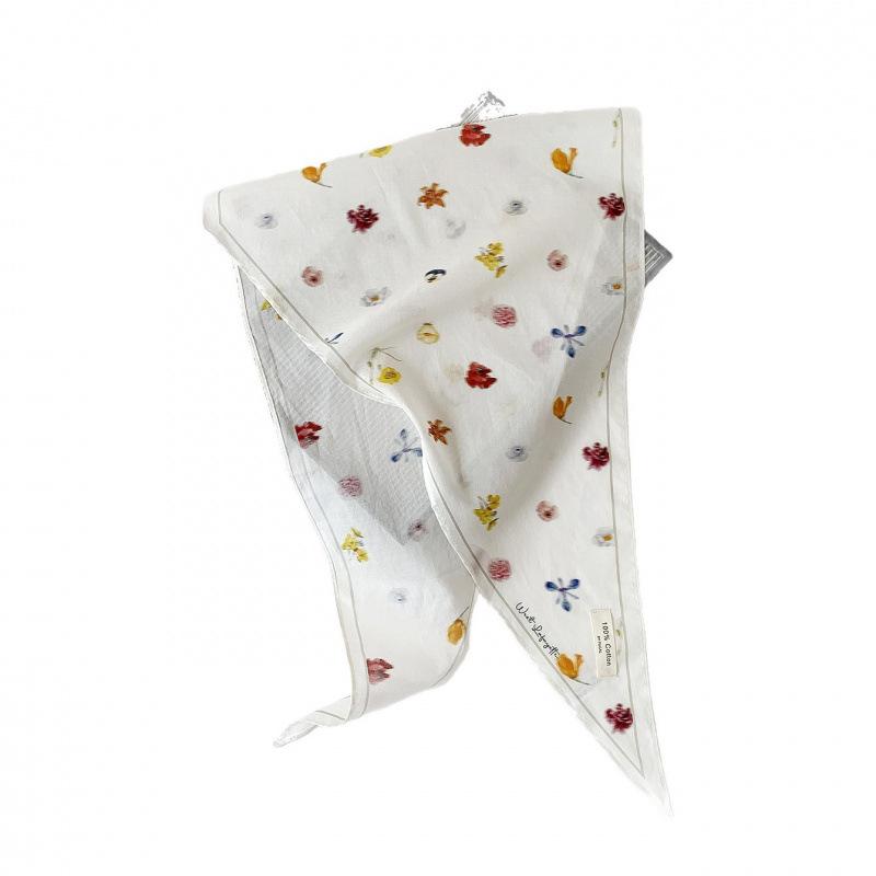 Leopard Print Silk Scarf Cotton Silk Scarf Triangle Scarf With Shirt Tie Neck Scarf High-End Shawl Triangle Scarf Belt Women