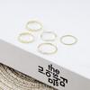 Crystal Joint Knuckle Rings Gold Mid Finger Rings Stackable Rings Set Jewelry for Women and Girls (5PCS)