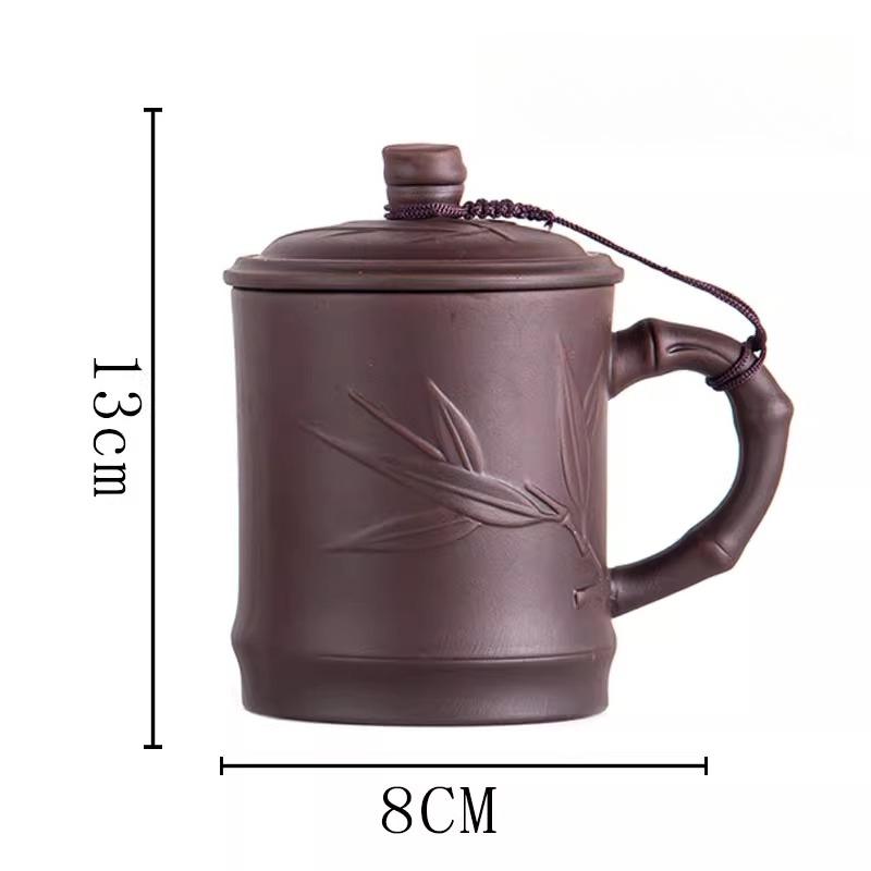 

Purple Clay Tea Cup Master Specific Kung Fu Tea Cup Household Ceramic Mug Chinese Large Capacity Health Cup Drinking Utensils 400-600ml