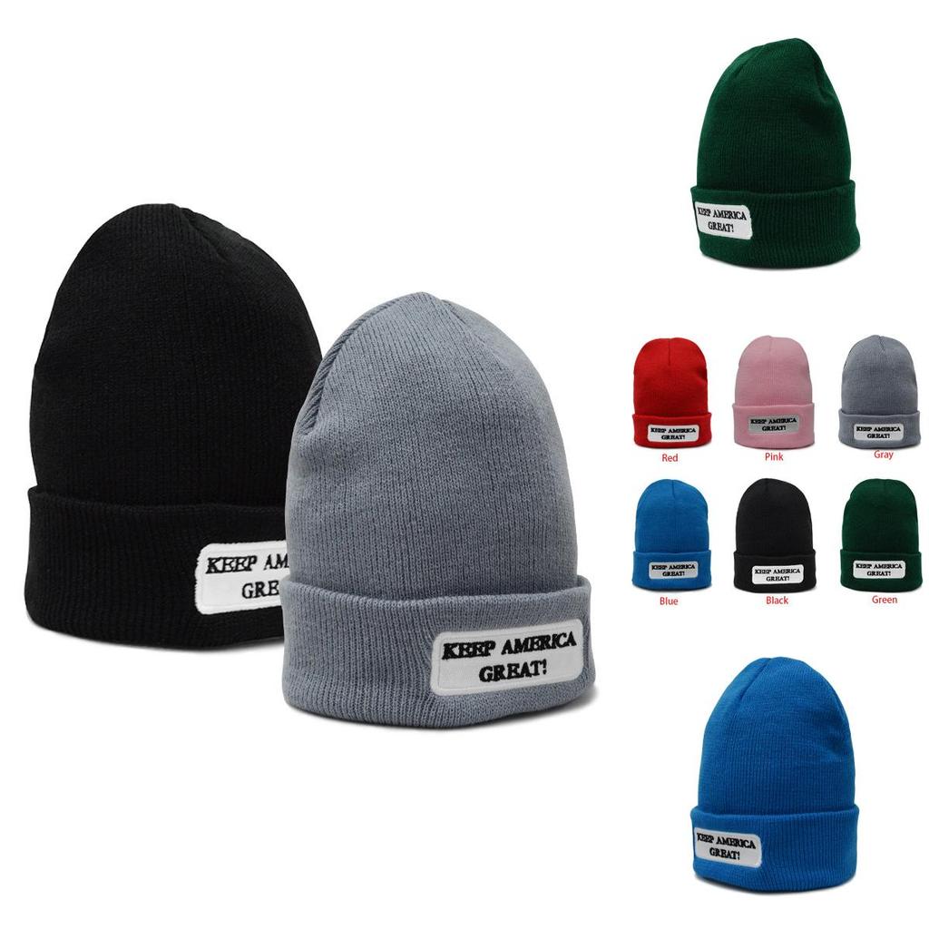Trump Winter Beanie Hat Keep America Great Knit Beanie Warm Ski Cap Unisex Hats