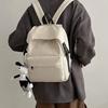 Casual fashion solid color backpack new college student schoolbag going out travel backpack