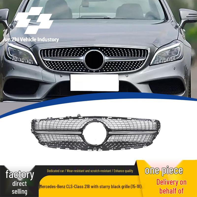Oryginalna kratka przednia do Mercedes-Benz CLS-Class W218 (lata 2015-2018) w kolorze Starry Black - zamiennik