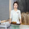 Women's Summer Beauty Salon Uniform Set - 7-Sleeve Foot Bath Technician Outfit