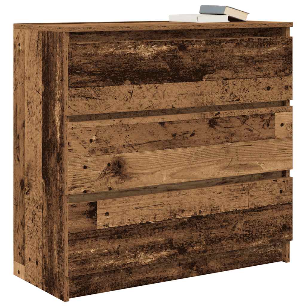 Sideboard with Rustic Wood Look 80 x 35 x 76 cm Engineered Wood