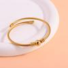 Simple design steel wire opening , fashionable, European and American versatile, send girlfriends round beads, do not fade titanium steel 