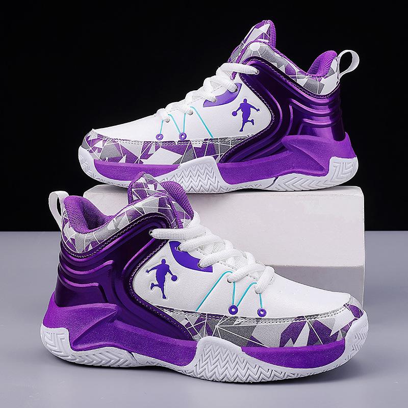 

Middle and older children s wear-resistant shock-absorbing children s basketball shoes boys sports shoes autumn and winter new fashion trend profes 40/inner length 25.7cm