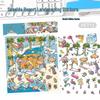 Seaside Resort Scenery Stickers: 3 Sheets of PET DIY Miniature Scene Stickers for Journals.