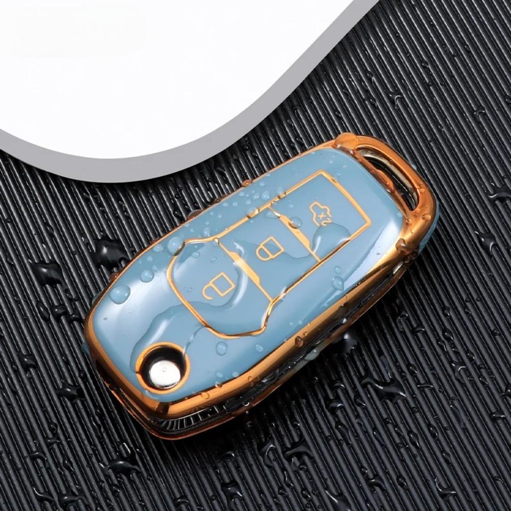 TPU Car Flip Key Case Cover Shell for Ford Fusion Fiesta Mondeo Ecosport Kuga Escort Everest Ranger F150 Keyless Fob Accessories