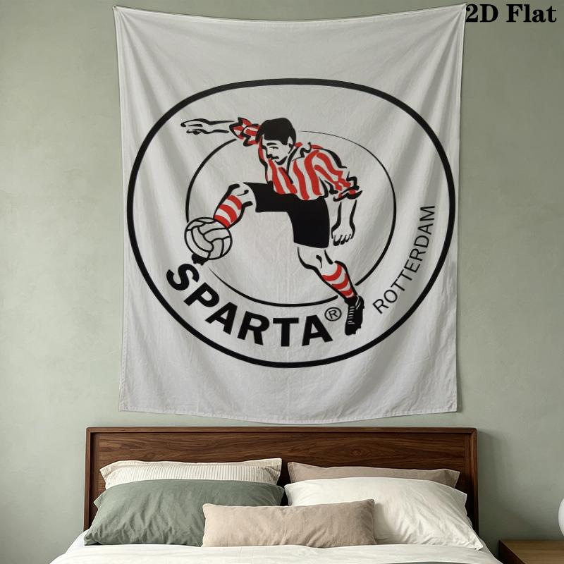 Sparta Rotterdam Wall Tapestry Aesthetic Wall Hanging Printed Fabric Blanket Decorative Tapestries For Bedroom Living Room Home Decor