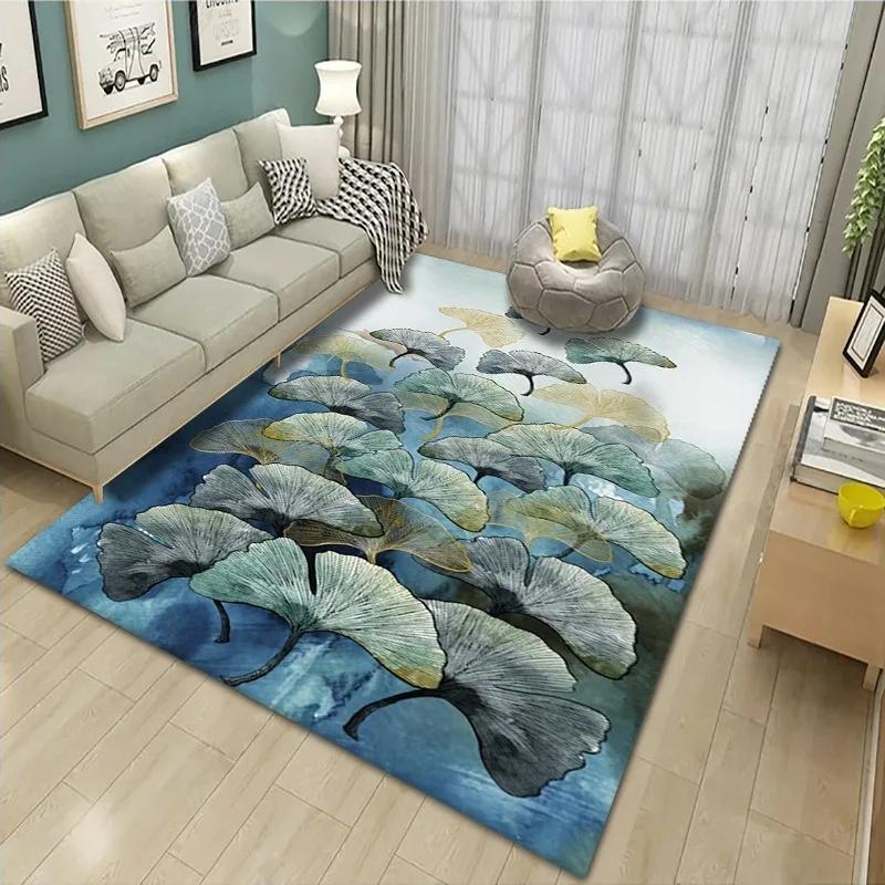 

Ginkgo Leaf Print Living Room Carpet Non Slip Floor Mat for Bedroom Bathroom Kitchen Decor Home Sofa Coffee Table Decorative Rug 40x60cm