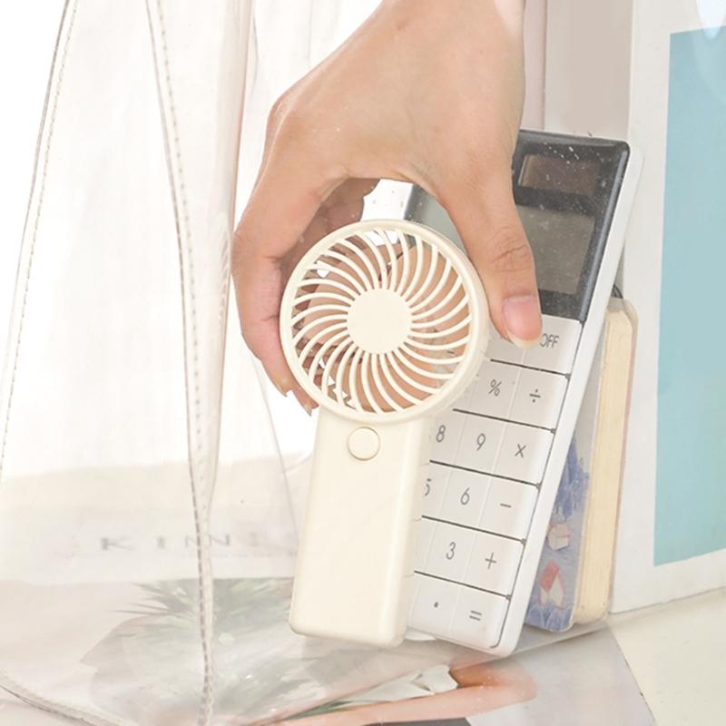 AM4 Battery Operated Handheld Fan Indoor Outdoor Use Ergonomic Handle Lightweight For Kids Adults Outdoor Travel