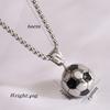 316L Edelstahl Fußball Anhänger Kette Halskette Für Männer Jungen Zirkon Fußball Zubehör