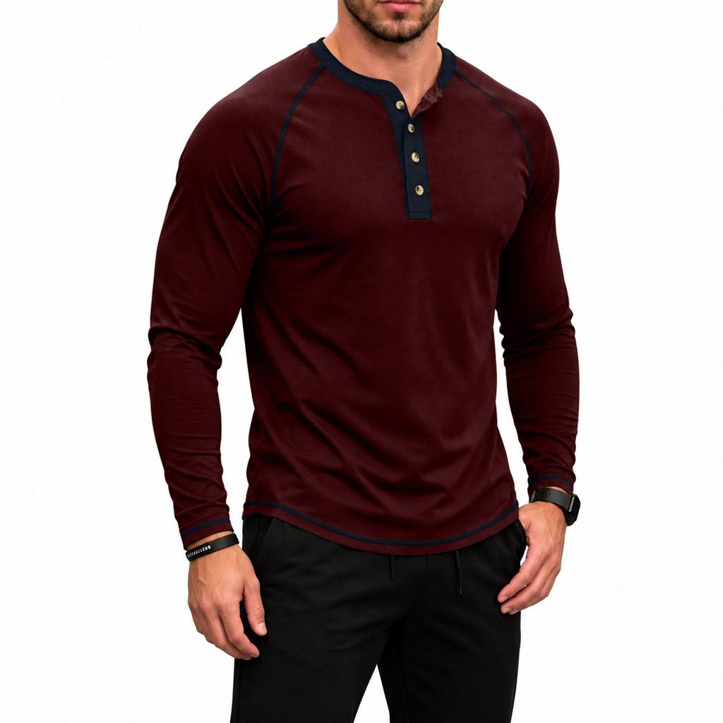 Men's Fall Crewneck Top for Casual Everyday Wear