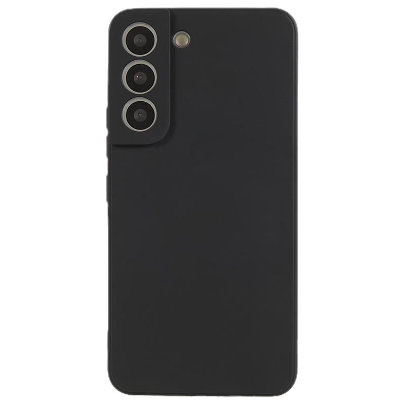 

For Samsung Galaxy S22+ 5G Soft TPU Precise Cutout Phone Case Straight Edge Drop Protection Cover Black