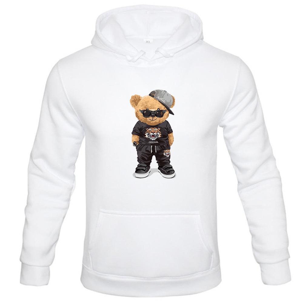 2023 Men s Hoodie Harajuku Funny Bear Y2K Street Fashion Trend Spring Autumn Fleece Hoodie Men s Clothing XL