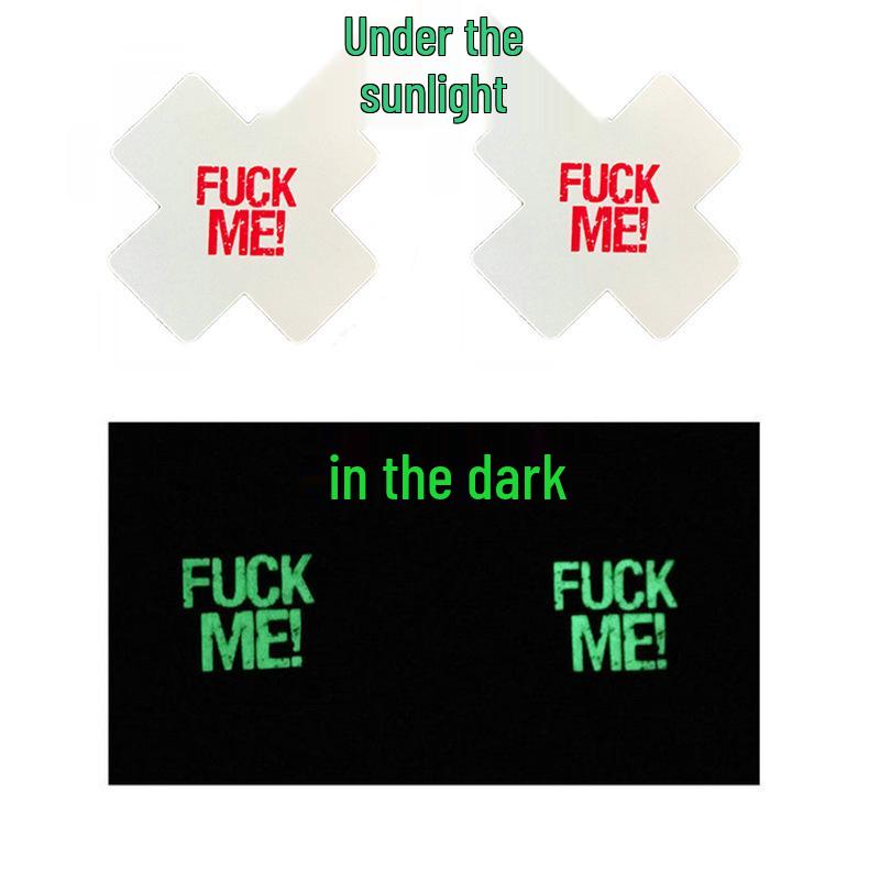 Leuchtende Erwachsenen-Kreuz-Brustwarzenabdeckungen - Unsichtbare, Anti-Piekser Einweg-Pasties