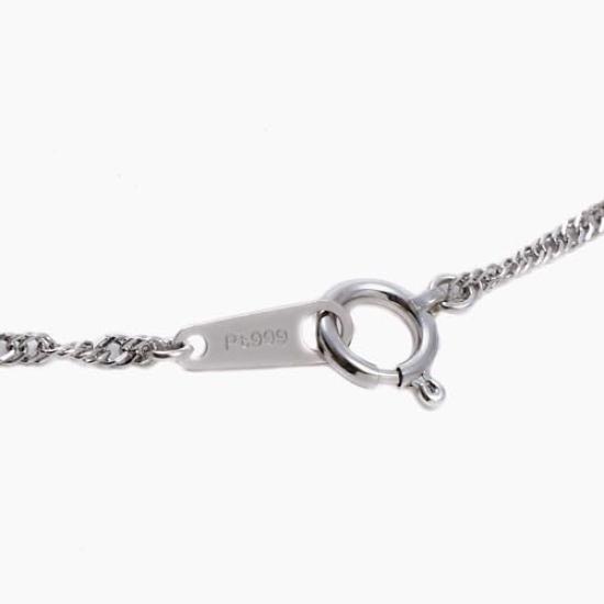Colier din platină pură, 40 cm, lanț cu șurub de 3 g, Pt999