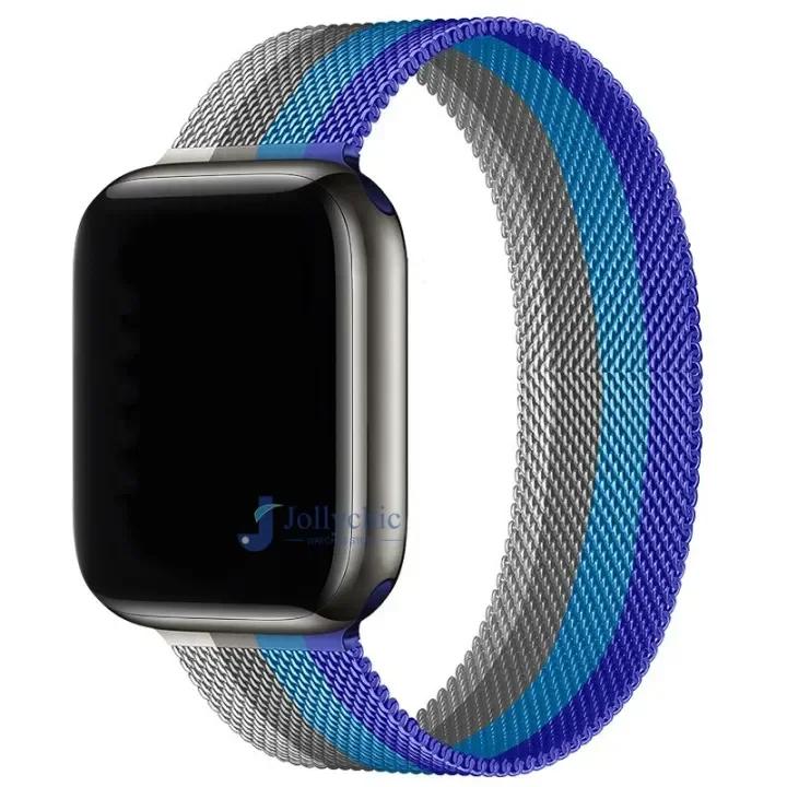 Magnetic Loop Strap For Apple watch Band 44mm 40mm 45mm 41mm 42mm 38mm Stainless Steel Bracelet iWatch Series Ultra 9 8 SE 7 6 5
