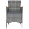 13 Piece Garden Dining Set with Cushions Grey