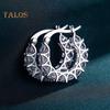 1 Pair Women Huggie Earrings Cubic Zirconia Round Shape Small Hoop Earrings Party Prom Clipping-on Earrings Copper Round Earrings