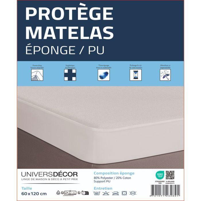 Protège matelas imperméable, absorbant et anti-acariens 60 x120 cm