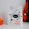 3 Stück Halloween Geschenktüten Kürbis Geist Spinne Party Süßigkeitstüten Backen Kekse Schokolade Kraftpapier Verpackungsbeutel Geschenkaufbewahrung B