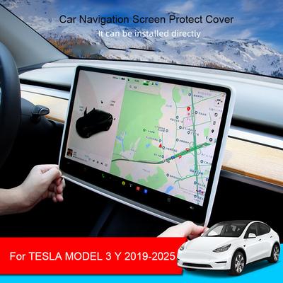 Screens Silicone Protective Cover Shockproof Car Navigation Screen Protective Cover Narrow Frame Accessories For Tesla Model3/Y