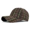 Unisex Autumn/Winter Classic Plaid Baseball Cap - Hard Top Duckbill Sun Hat