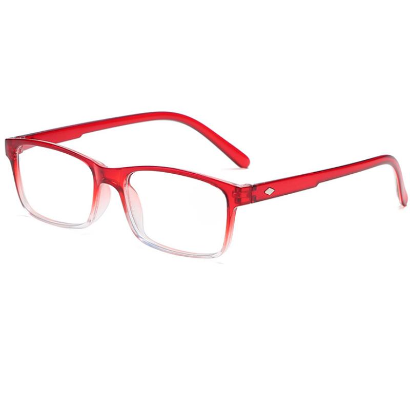 

Модные очки для чтения высокой четкости с защитой от синего света для мужчин и женщин, градиентного цвета, устойчивые к усталости, пресбиопические очки + 400 degrees красный