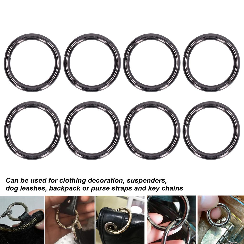 50Pcs Metal Rings 15x3mm Iron Material Sturdy   Multifunctional Exquisite O Rings Metal