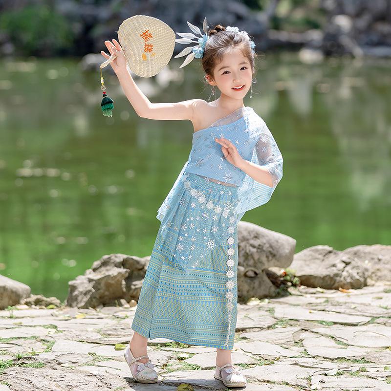 Dziecięcy strój etniczny Dai dla chłopców i dziewcząt - Wiosna, Lato, Jesień strój do występów