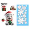 Festive Home Window Decor Christmas Static Clings, Reusable Decals with Santa Snowman Snow Storefront Holiday Ornaments House Designs, Double