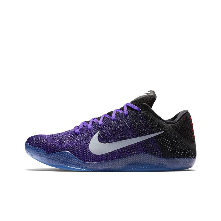 Nike Kobe 11 Elite Low Eulogy Zapatillas para Hombre Púrpura Hyper-Uva-Blanco-Negro-Oro Universitario-Carmesí Brillante 822675-510 44 black