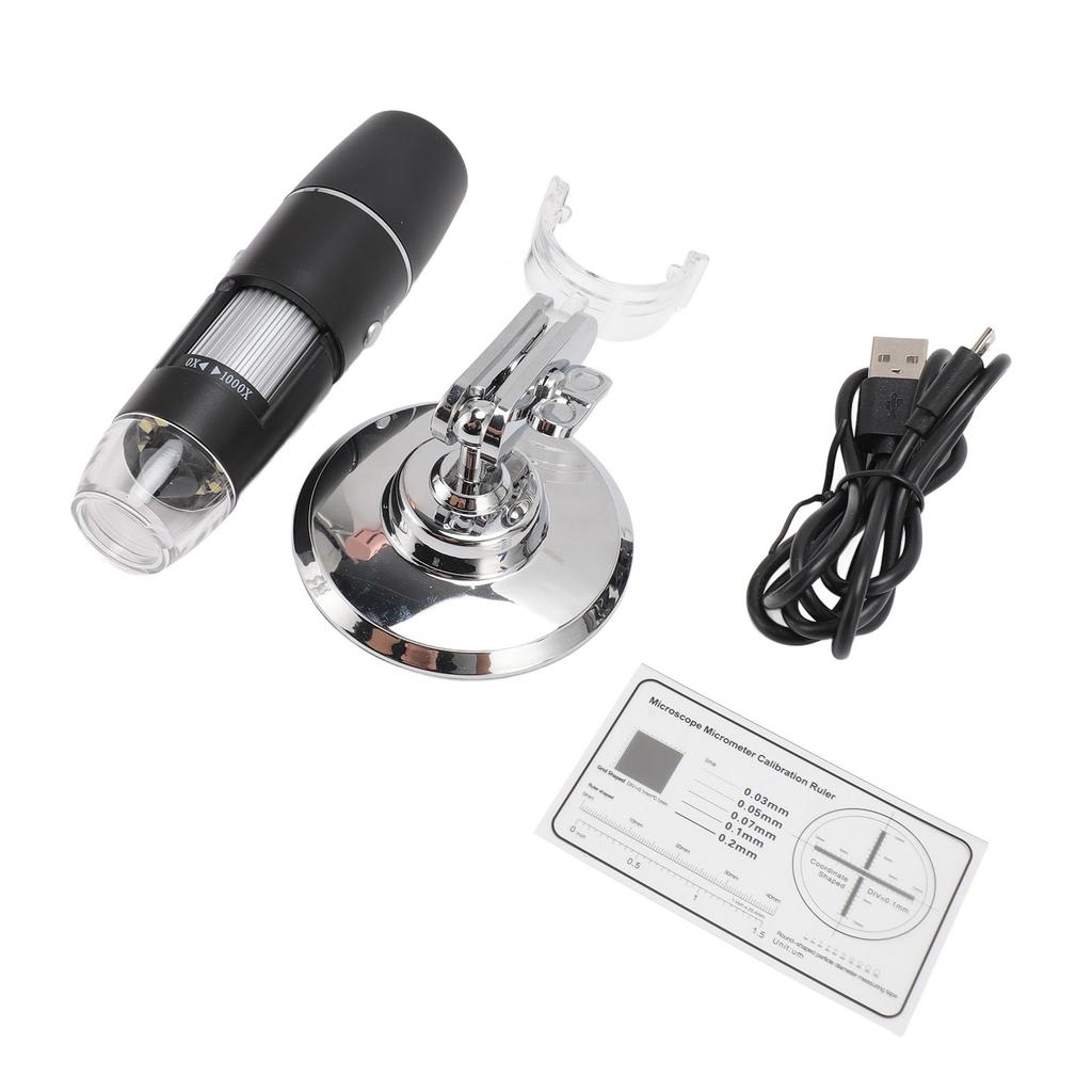 Wireless Digital Microscope 0 to 1000X 8 LED Lights Portable Mini WiFi USB Inspection Camera for Phone PC Tablet
