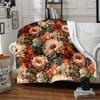 1pc Floral Pattern Print Blanket - Lightweight Flannel Blanket For Sofa, Bed, Living Room, Office, Outdoor Travel, Camping, Soft 036