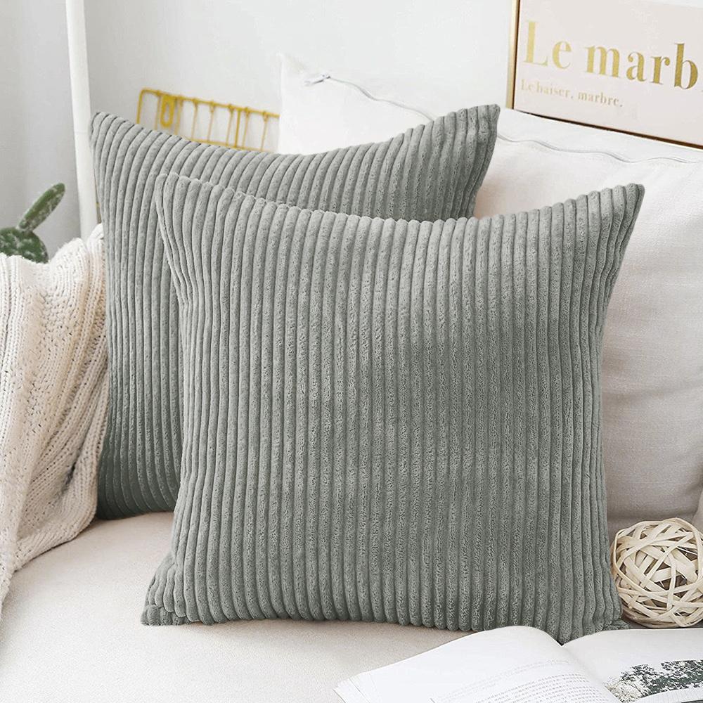 Mjuk Plysch Flanell Kuddfodral Manchestertyg Kuddfodral 40X40 45X45 50x50cm Fluffigt Soffkuddfodral för Soffa Vardagsrumsinredning