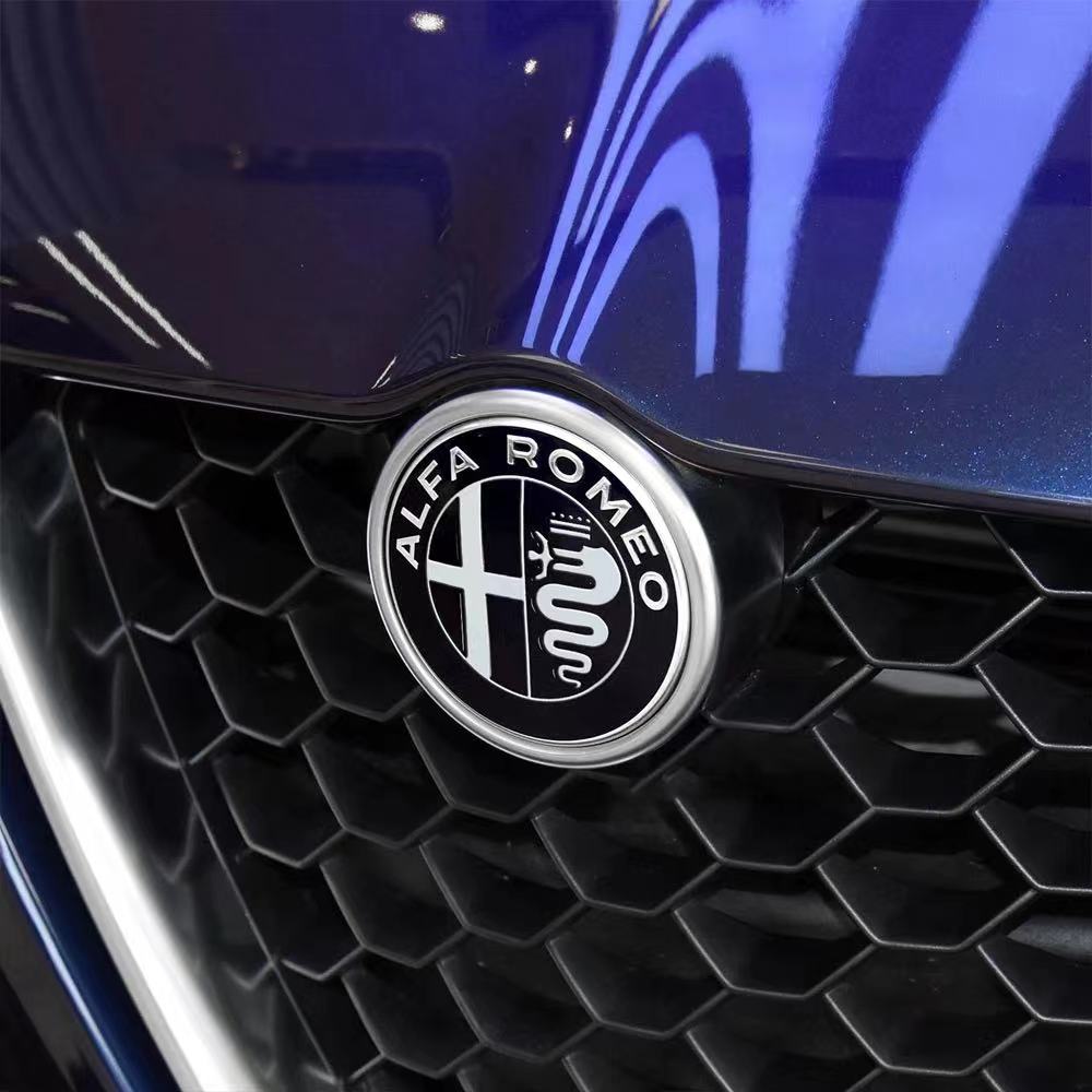 SYENG1 5 Color Alfa Romeo Car Grill Emblem Badge Car Front Grille Logo For Alfa Romeo Giulietta Mito Giulia Stelvio Brera 147 156 159