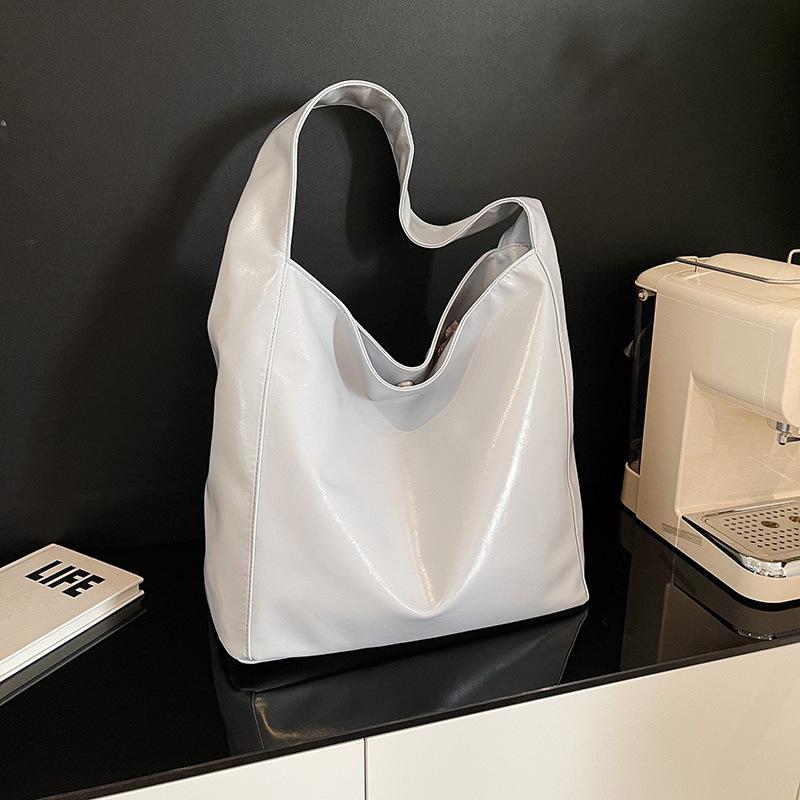 Premium Sense Simple Large Capacity Tote Bag Women's New Casual Lazy Style Commuter Shoulder Bag