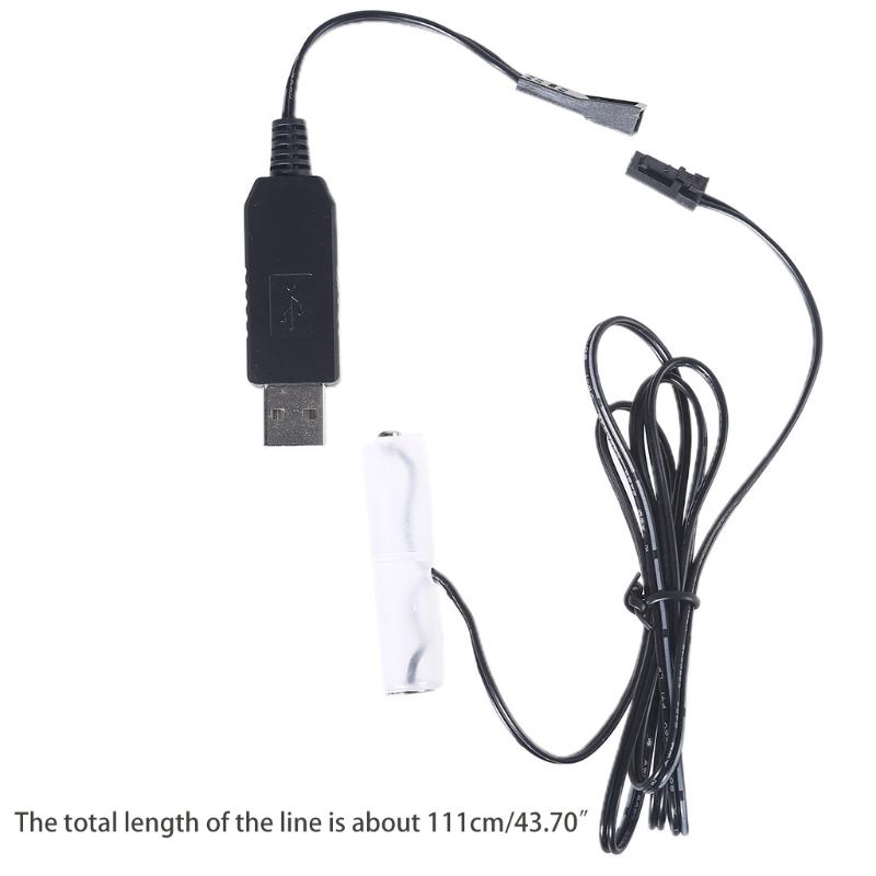USB To AA Battery Eliminator Cable Replace 1-4x 1.5V AA Battery for Beard Trimmer Toothbrush Make-up Mirror Gameboy