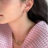 Zircon round cone stud earrings light luxury high-end temperament earrings women's fashion small and exquisite earrings