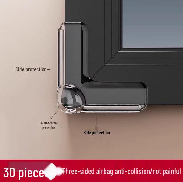 Window Glass Table Corner Safety Airbag - Anti-Collision Right Angle Protector