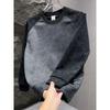 Sweat-shirt ras du cou tie-dye automne/hiver 2025 pour homme avec manches raglan gaufrées