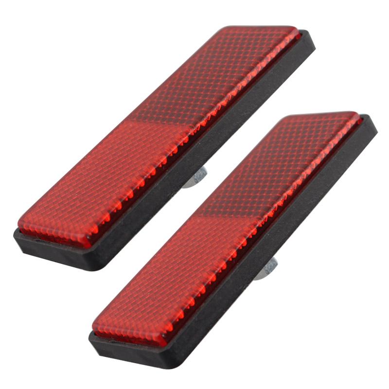 Universal Motorcycle Bike Scooter Rear Red Warning Reflector Reflective Plate for Harley Yamaha Suzuki Honda Chopper Cafe Racer